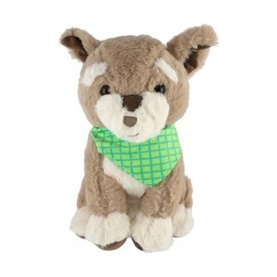 Teddies Кученце седящо с шал плюш 26см