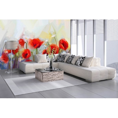 DIMEX ART Самозалепваща се флизелинова фототапета картина - червен мак 375 x 250 см