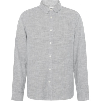 KnowledgeCotton Apparel Мъжка риза с копчета KnowledgeCotton Apparel Organic Cotton Striped Shirt - Blue Stripe - размер XL (033-3206-0113)