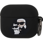 Karl Lagerfeld Силиконов калъф Karl Lagerfeld с 3D лого NFT Karl and Choupette за AirPods 3 черен (KLA3RUNKC)