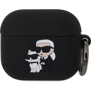 Karl Lagerfeld Силиконов калъф Karl Lagerfeld с 3D лого NFT Karl and Choupette за AirPods 3 черен (KLA3RUNKC)