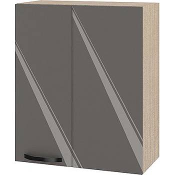 Image 1 of ИРИМ Горен ъглов кухненски шкаф Сити МФ-Антрацит гланц-05-17 60 см