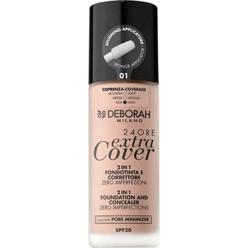 Deborah Milano vysoce krycí make-up 24ore Extra Cover 01 Fair 30 ml