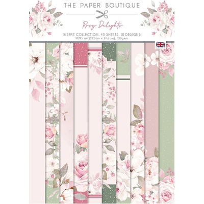 Sada papierov "Rosy Delights" na scrapbook, A4, 40 ks