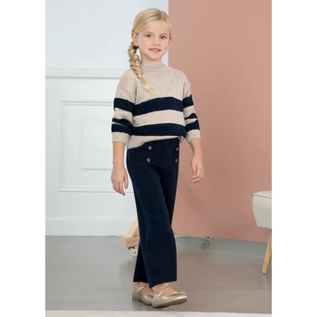 Image 1 of Abel & Lula Плетен комплект за момиче в бежово и тъмно синьо Abel&Lula