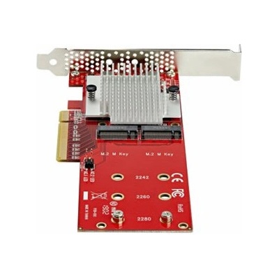 StarTech.com Dual M.2 PCIe SSD Adapter Card, x8 / x16 Dual NVMe or AHCI M.2 SSD to PCI Express 3.0, M.2 NGFF PCIe (M-Key) Compatible, Vented, Supports 2242, 2260, 2280, JBOD, Mac & PC - Full/Low-Profi – Zboží Živě