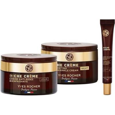 Yves Rocher Riche Creme - Дневен, Нощен и Околоочен крем, 2 х 50 + 14 ml