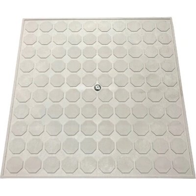Technodrain poklop pojazdový B125 pre revíznu šachtu WELLDRAIN plastový 400 x 400 mm sivý