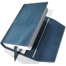 Kožený obal na knihu modrý