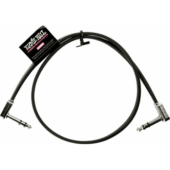 Ernie Ball Flat Ribbon Stereo Patch Cable 60 cm Ъглов - Ъглов Пач кабел (P06410)