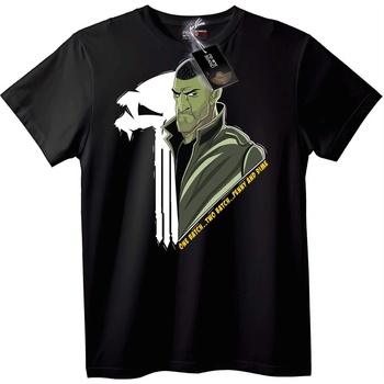 NOONEBRAND Тениска Punisher в зелено - 7XL, White