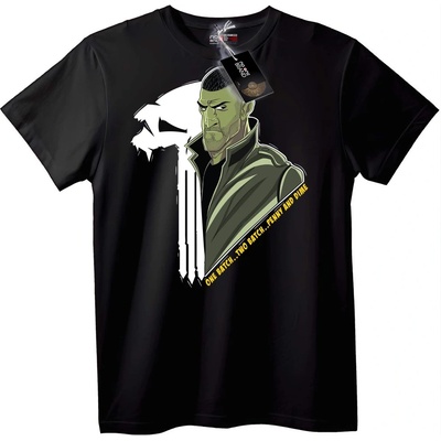 NOONEBRAND Тениска Punisher в зелено - 7XL, White