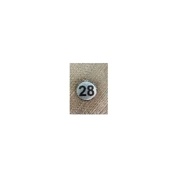 Image 1 of PREVENTA ЦИФРА 28 СРЕБРИСТ КРЪГ 4см (ck28-srk)