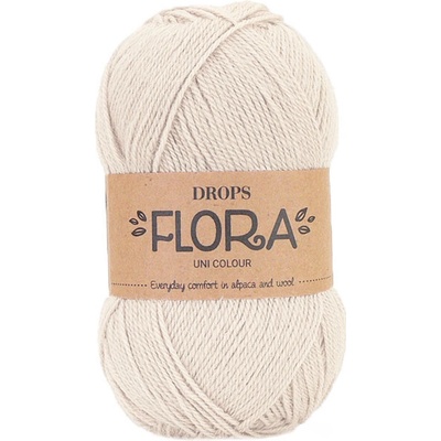Příze DROPS Flora uni colour 22 - stříbrná liška
