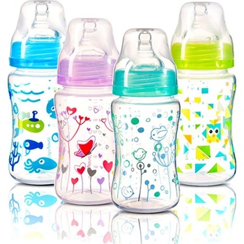 BabyOno Шише антиколик Babyono, с широко гърло, 240 ml, лилаво 403 (8270113)