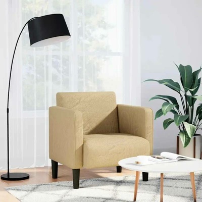 vidaXL 4100519 Rozkládací s područkami šedozelená 54cm manšestr