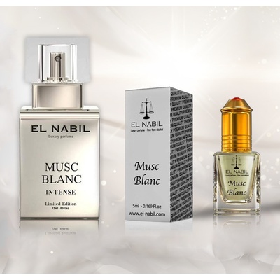 El Nabil Musc Blanc Intense EDP 15 ml + Musc Blanc olej 5 ml dárková sada