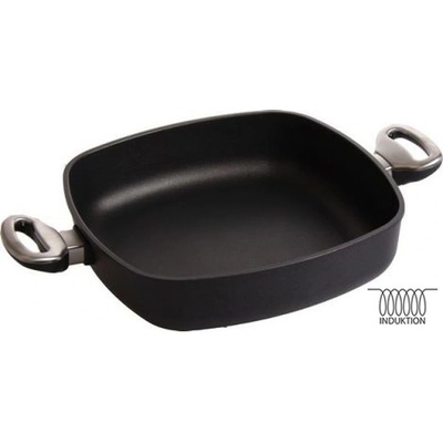 Harecker Excelent Hranatý titanový kastrol 28x28 cm hluboký 7 cm Indukce