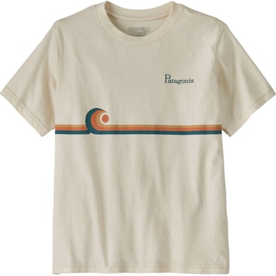 Patagonia Детска тениска Patagonia Kid's Graphic T-shirt - Swelldrifter Stripe: Undyed Natural (704-3907-0614)