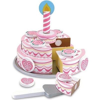 Melissa & Doug drevená poschodová torta na krájanie