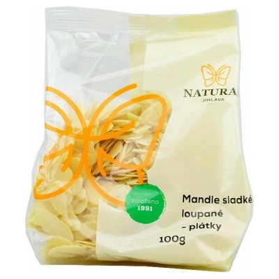 Natural Jihlava Mandle sladké lúpané plátky 100 g