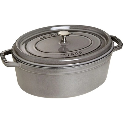 Staub Cocotte hrnec oválný 33 cm 6,5 l šedý