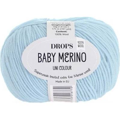 Příze DROPS Baby merino uni color 11- ledová modrá