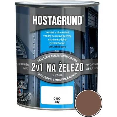 Barvy a laky Hostivař 2v1 S2160 0,6l hnědý 0243