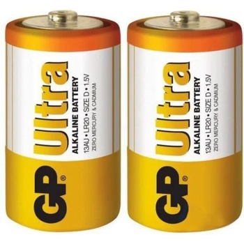 GP Batteries Алкална батерия gp ultra lr20 -2 бр. в опаковка- 1.5v gp-ba-13au21-sb2 (gp-ba-13au21-sb2)