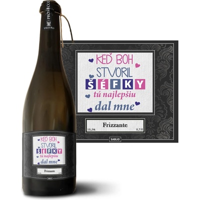 Sablio Keď Boh stvoril šéfky Prosecco biele suché šumivé víno 10,5 % 0,75 l (holá fľaša)