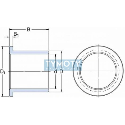 SKF PSMF 152115 A51 puzdro klzné prírubové, spekaný bronz