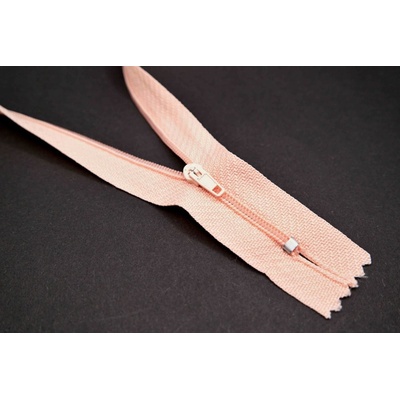 Nedeliteľný jemný plastový špirálový zips (veľkosť číslo 3) rôzne farby - dĺžka 12 cm - 60 cm 16 cm Broskyňová CEZ6936