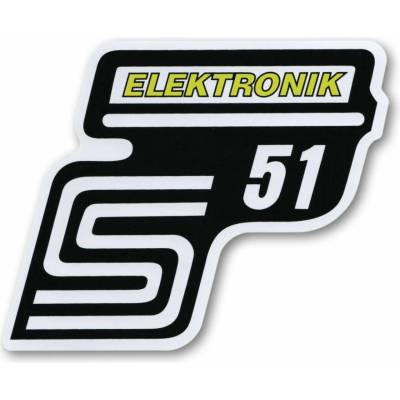 Nálepka schránky "ELECTRONIC", ŽLUTÁ - Simson S51