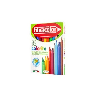 Fibracolor Флумастери Colorito 12 цвята