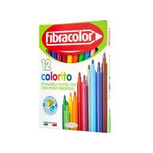 Fibracolor Флумастери Colorito 2.9мм 12 цвята