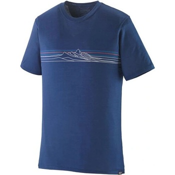 Patagonia M's Cap Cool Merino Blend Graphic Shirt Размер: M / Цвят: син
