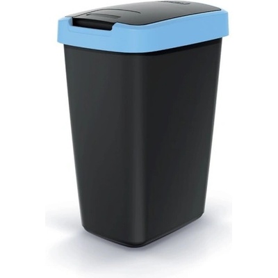 Rauman Odpadkový kôš s farebným vekom, 12 l modrá / čierna