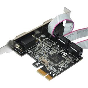Makki Контролер Makki MAKKI-PCIE-4XSERIAL-V1, от PCIe x1(м) към 4x Serial(DB-9)(ж) (MAKKI-PCIE-4XSERIAL-V1)