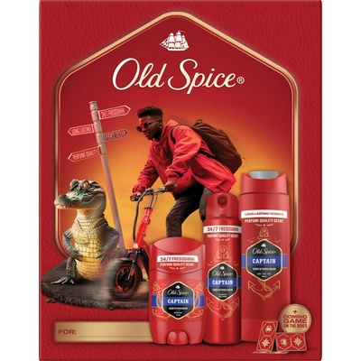Old Spice Captain sprchový gél 250 ml + deospray 150 ml + deostick 50 ml darčeková sada