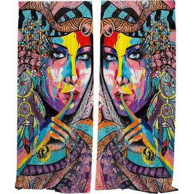 IMPAR Závěsy Indiánka art,140 × 250 cm