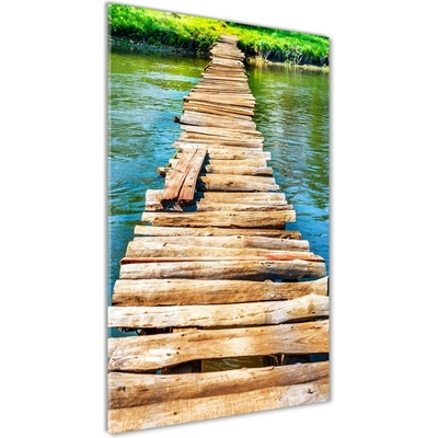 Vertikálny foto obraz sklo tvrdené Drevený most 50x100 cm
