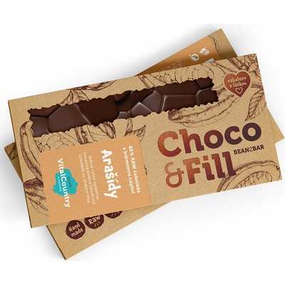 Choco & Fill plněná čokoláda 65 % Arašídy 100 g