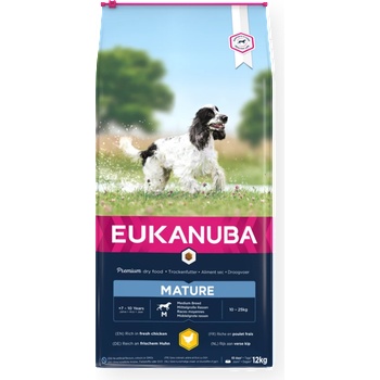 EUKANUBA MATURE MEDIUM - за кучета от средни породи от 6 до 9 години 15kg