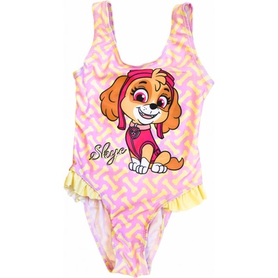 Eplusm Dievčenské jednodielne plavky Paw Patrol - svetlo ružová
