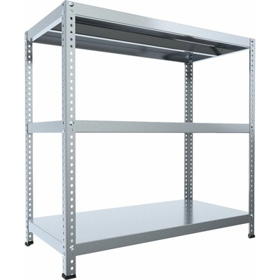 Biedrax Skrutkovaný regál na šanóny 75 x 100 x 100 cm, pozink, 3 police, nosnosť 150 kg na policu