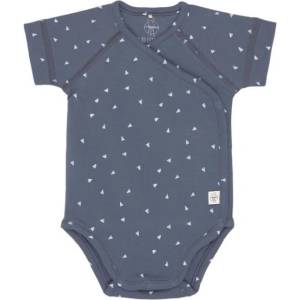 Lassig Бебешко боди с къс ръкав Lassig - Gots, 86/92 cm, 12-24 м, Triangle Blue (4042183416465) - baby