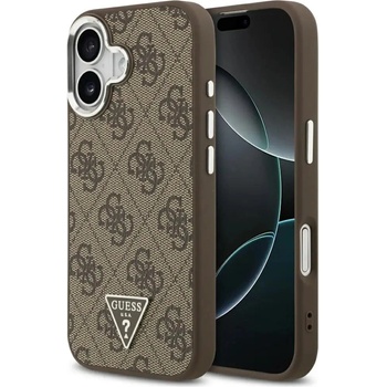 GUESS Калъф Guess 4G Triangle Logo MagSafe за iPhone 17 - кафяв