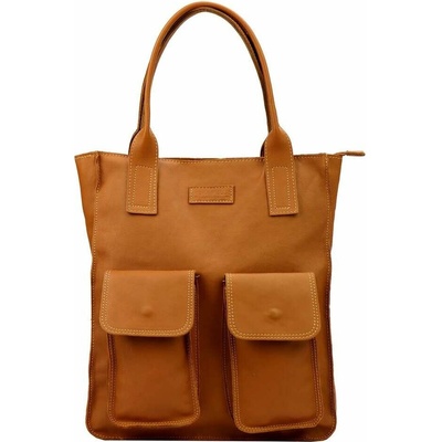Veľká čierna kožená kabelka Angelo 01-001 shopperbag s vreckom A4