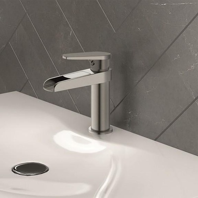 Inter Ceramic Стоящ смесител за умивалник CASCADA 1192053GG, месинг + цинк, метален, 15x14.5х4.5см (1192053GG)