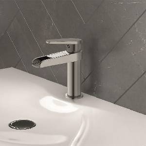Inter Ceramic Стоящ смесител за умивалник CASCADA 1192053GG, месинг + цинк, метален, 15x14.5х4.5см (1192053GG)